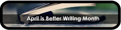 Better Writing Month moleskine notebook banner