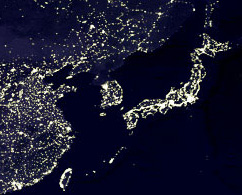 north_korea_is_dark_at_night North Korea is Dark at Night.
