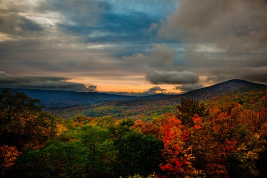 west virginia fall sunset West Virginia Fall Sunset
